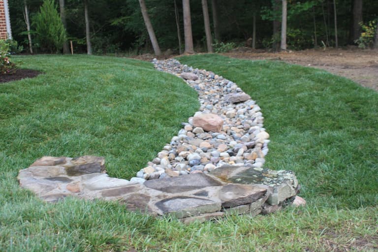 Dry-Creek River Bed Drainage