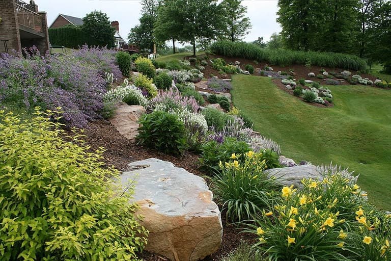 Terraced Hillside Garden