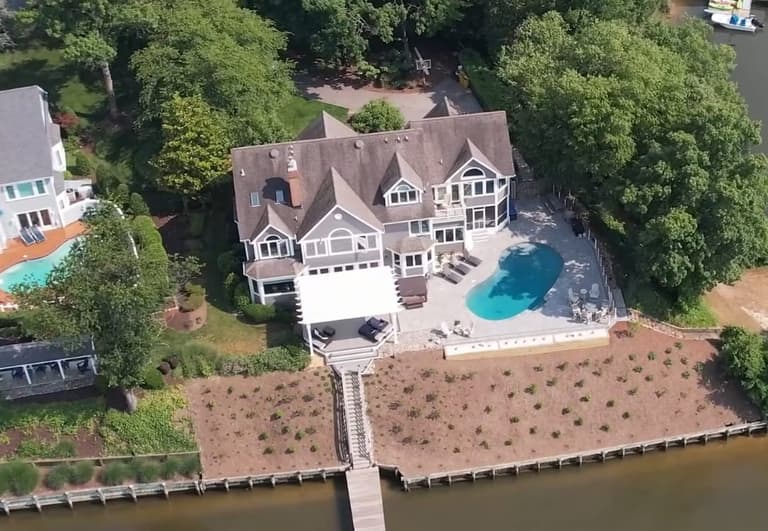 Waterfront Poolscape, Aerial